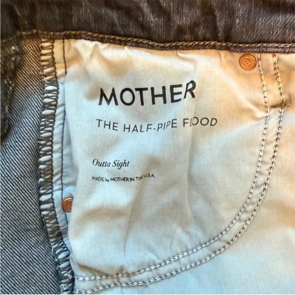 Mother The Half Pipe Flood High Rise Jeans in Outta Sight size 25 - Picture 6 of 14